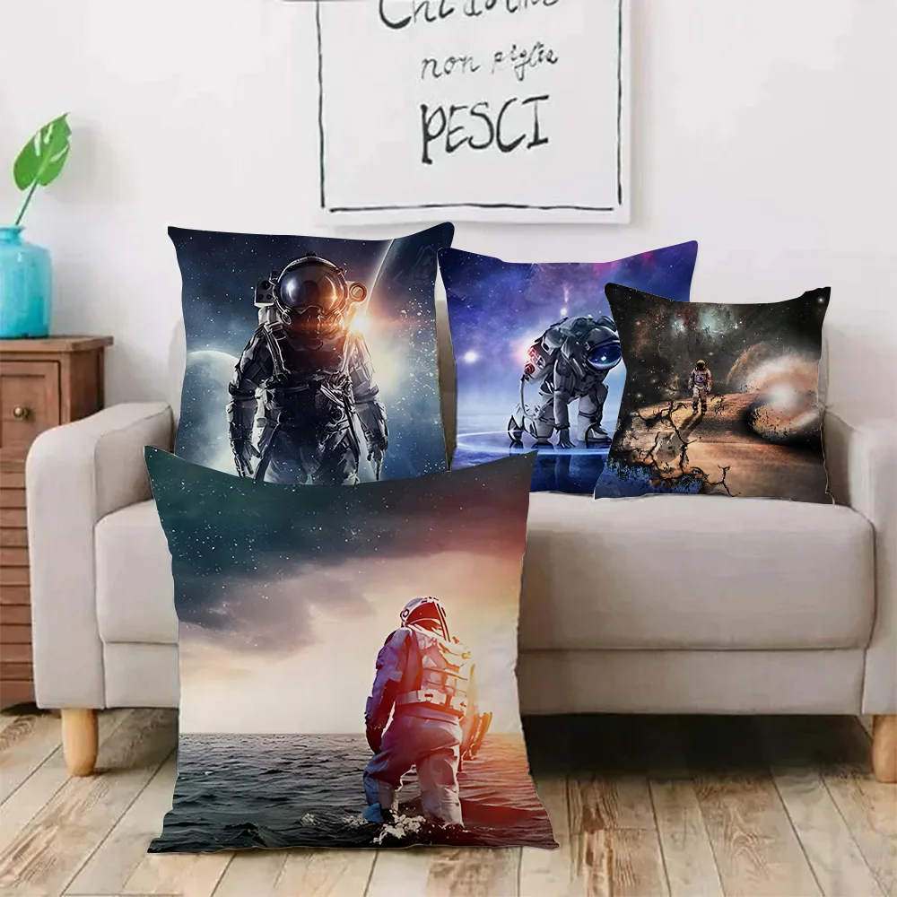 Interstellar Classic Sci-Fi Movie Pillow Covers Cartoon Sofa Decorative Home Double-sided Printing Short Plush Cushion Cover