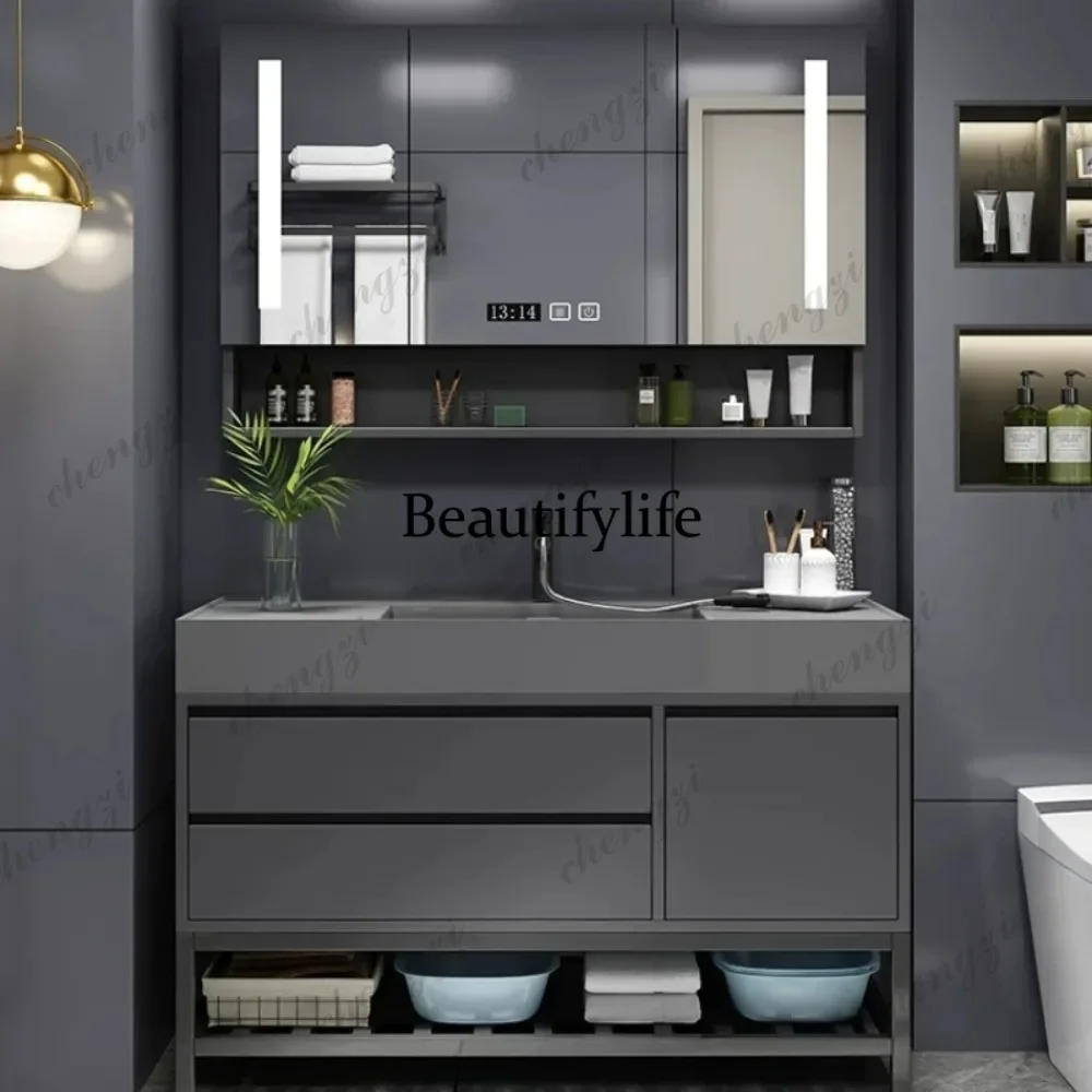 M178 Washing machine cabinet with sink, bathroom furniture, complete storage closet system, bathtub cabinet