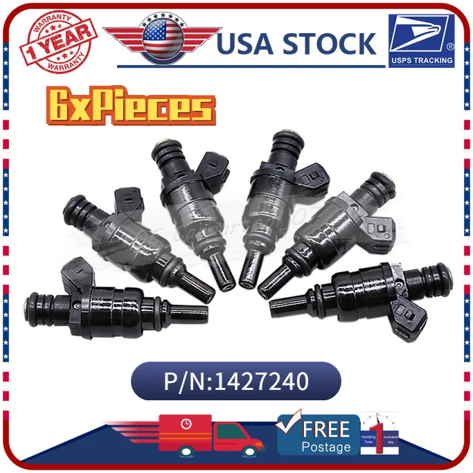 

SET Of (6) Fuel Injectors For BMW 01-05 325xi 325i 320i 325Ci 525i 2.5L #1427240