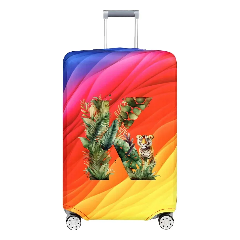 수하물 칸 보호 커버 내마모성 탄성 직물 정글 타이거 시리즈 먼지 커버 내구성 여행용 케이스 커버