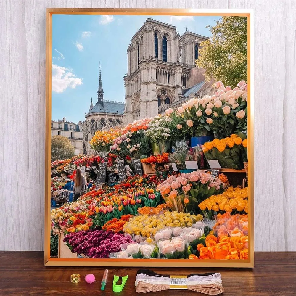 

Full Printed Cross Stitch Set DIY Handmade 11CT 14CT Cotton Thread Cross Stitch Kit Embroidery Needlework Crafts For Living Room