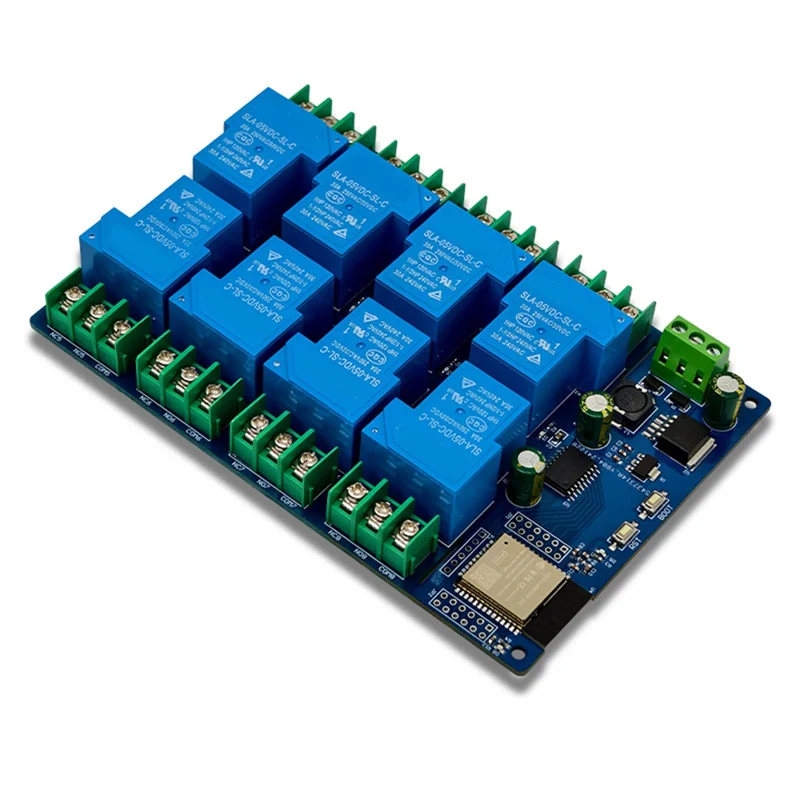 A14M 8 قناة وحدة التتابع 30A DC7-28/5 فولت واي فاي بلوتوث وحدة التتابع ESP32-WROOM مجلس التنمية