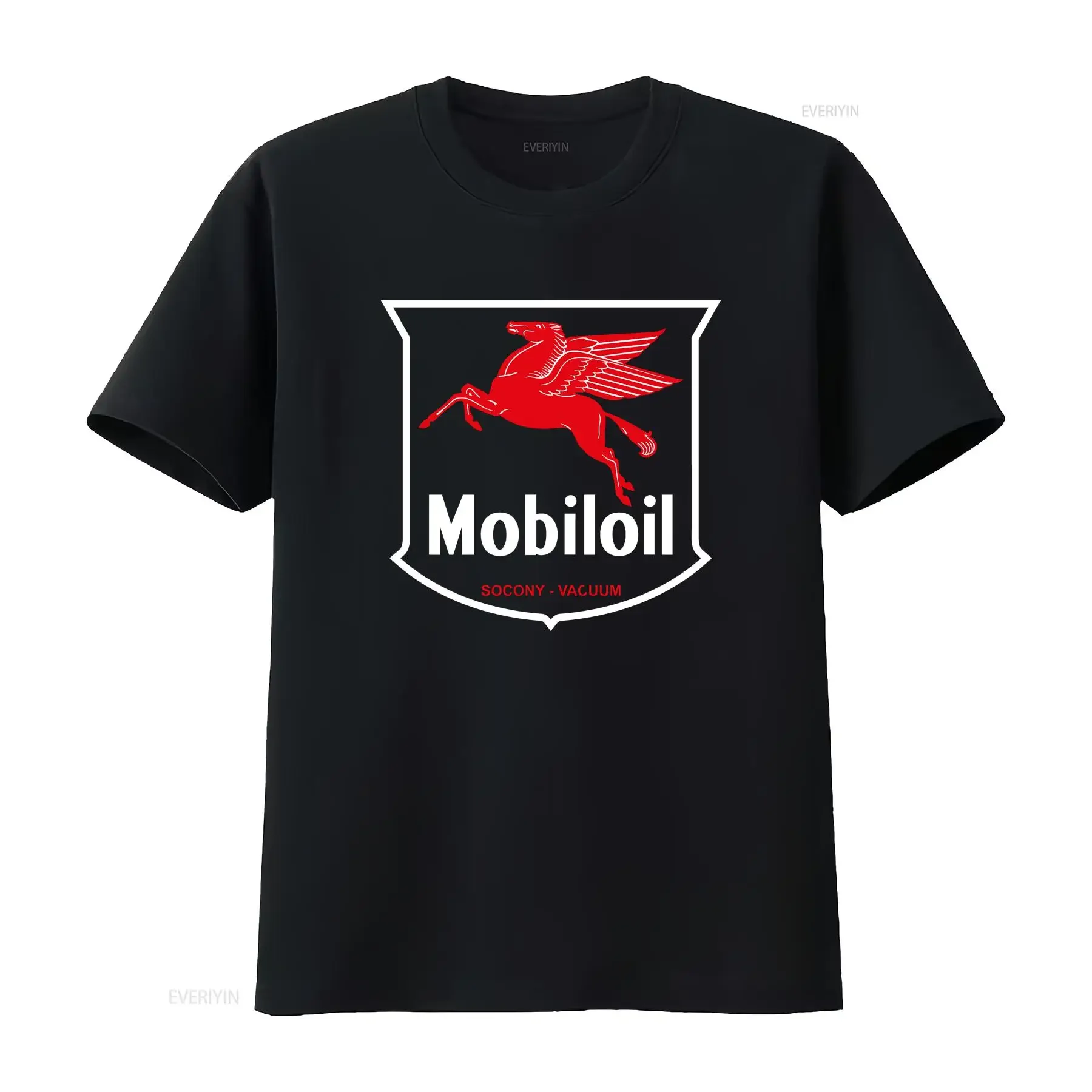 NEW Mobil Oil 22Pegasus Logo T Shirt S 3XL all color vintage Washed designer clothes Stretched Soft fashion Versatile Slightly