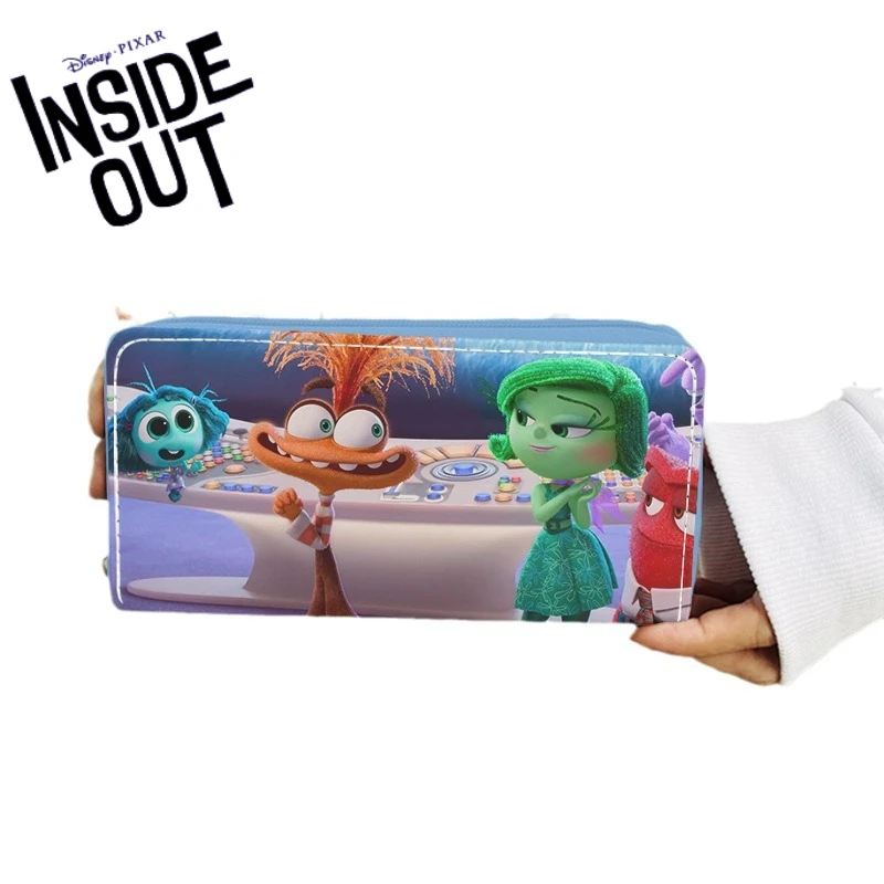 

Disney Inside Out 2 Wallets Perimeter Horizontal Long Zipper Purse Clutch Holiday Gift Womens Wallet Card Holder Coin Purse