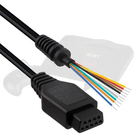 Cable for Sega Genesis 2 MD 2 Control Cable for Mega Drive 2 Gamepad Controller Extend Cord 9Pin Game Console Wire