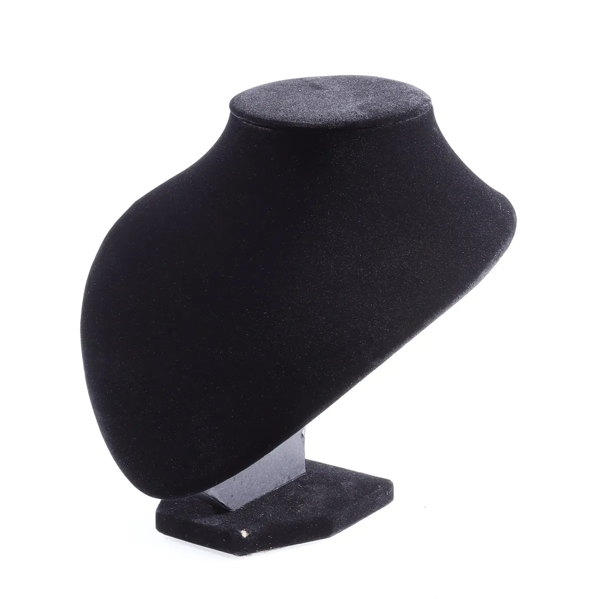 

Черная подставка-бюст для ювелирных украшений, сверхширокая, с устойчивым основанием, органайзер для демонстрации ожерелий для розничных магазинов, дома, туалетного столика, прилавка