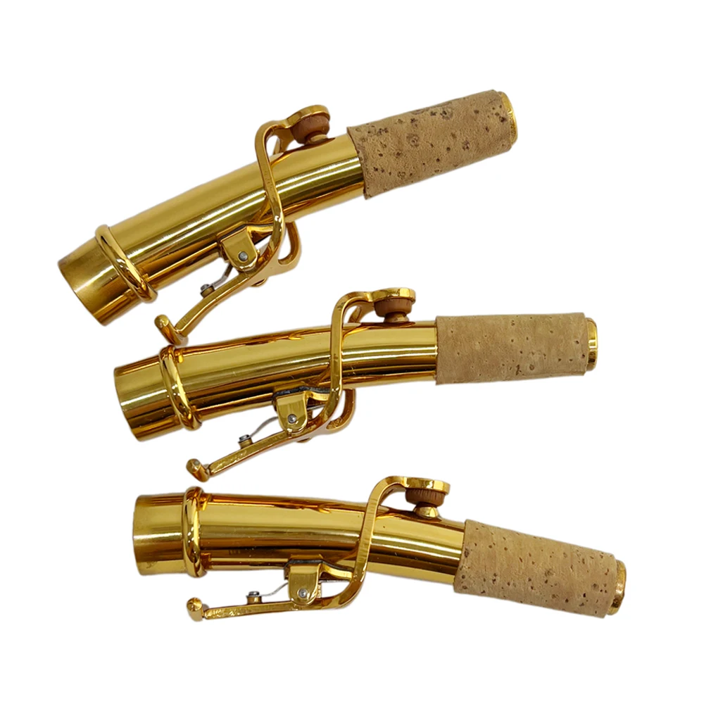 

Soprano saxophone with a curved neck, brass lacquer gold saxophone with a curved neck socket diameter of 17 millimeters