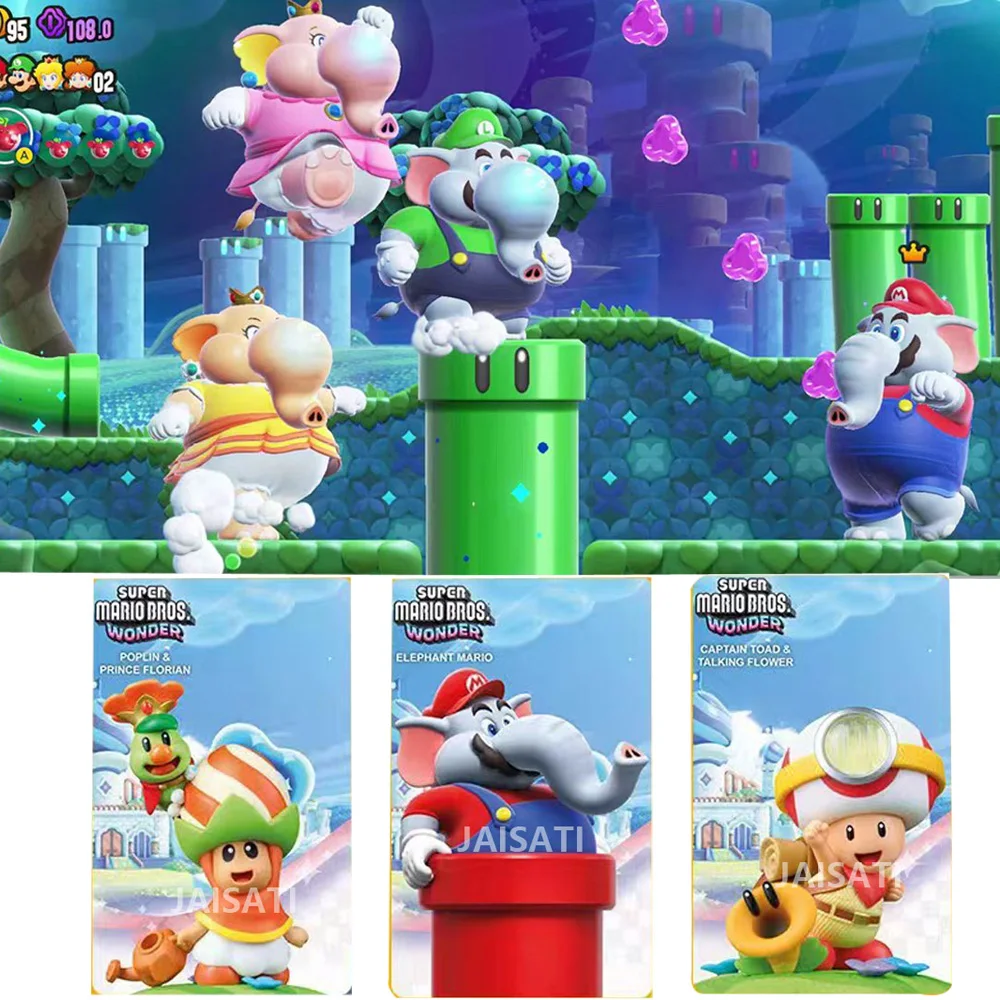Super Bros Wonder + Meetup in Bellabel Park POPLIN PRINCE FLORIAN CAPTAIN TOAD &TALKING FLOWER ELEPHANT card for switch2 view 3