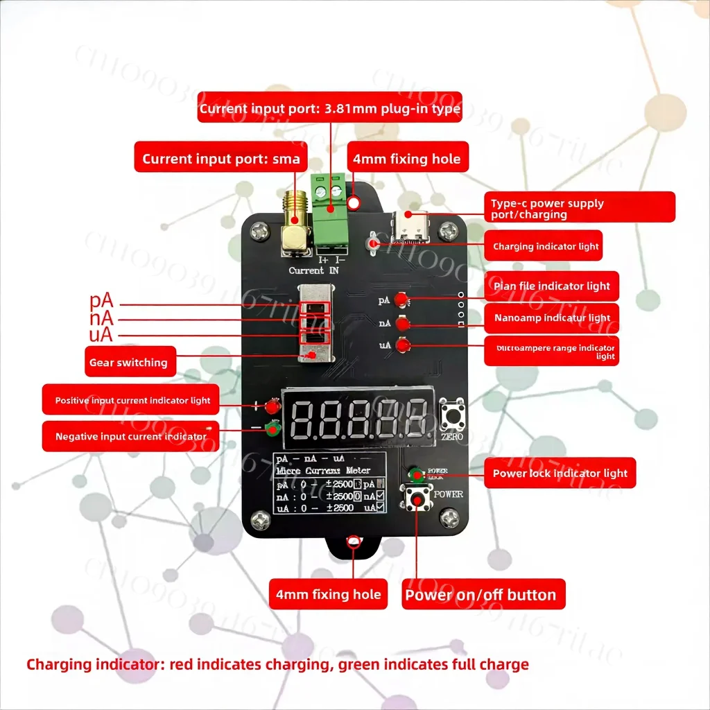 

Micro-Nano/Pico/Nano/Micro Ammeter - PAnAuAmA High-Precision Multimeter for Small Current Lab/Industrial Testing