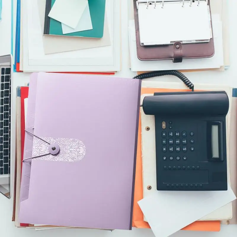 Expanding File Organizer File Storage Organizer A4 Letter Size File Folder With 12 Pockets Portable Receipt Paper Bill Document