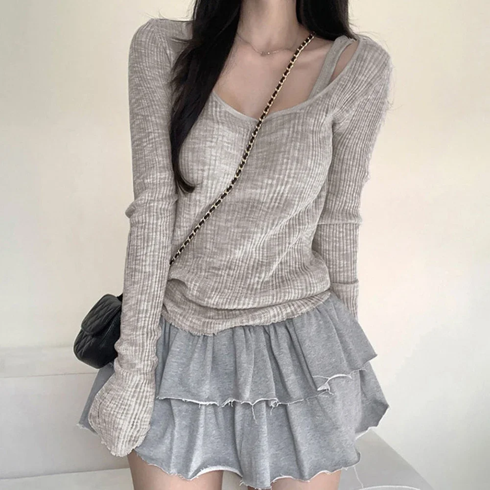 

For Casual Outing Two Piece Outfit Long Sleeve Top Casual Fashion Brand New Condition Daily Wear Style Microelasticity