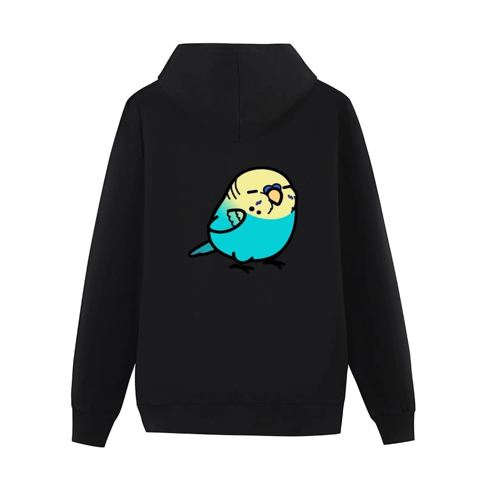 Chubby Sky Blue Yellow-headed English Budgie - Male Hoodie anime clothing mens clothes autumn clothes japanese hoodie