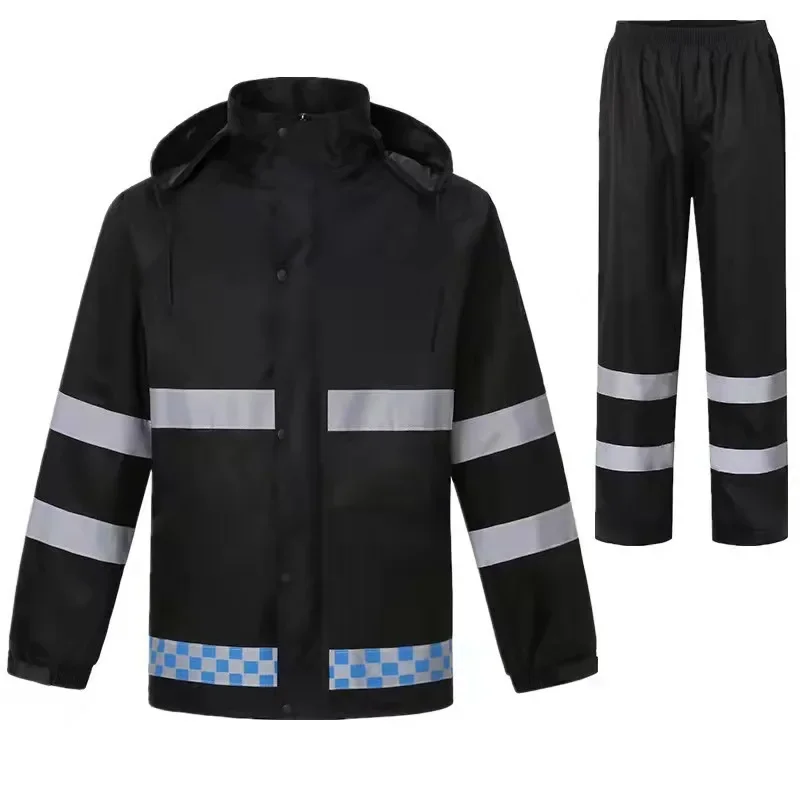 

Raincoat and Rain Pants Suit for Men Thickened Full-body Rainproof Clothing for Traffic Duty Sanitation Workers