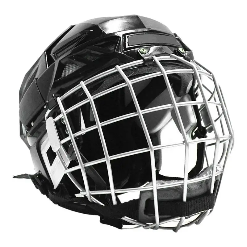 Cascos de Hockey para adultos, protección facial Ce, Combo con jaula, transpirable, equipo de Hockey resistente para hielo