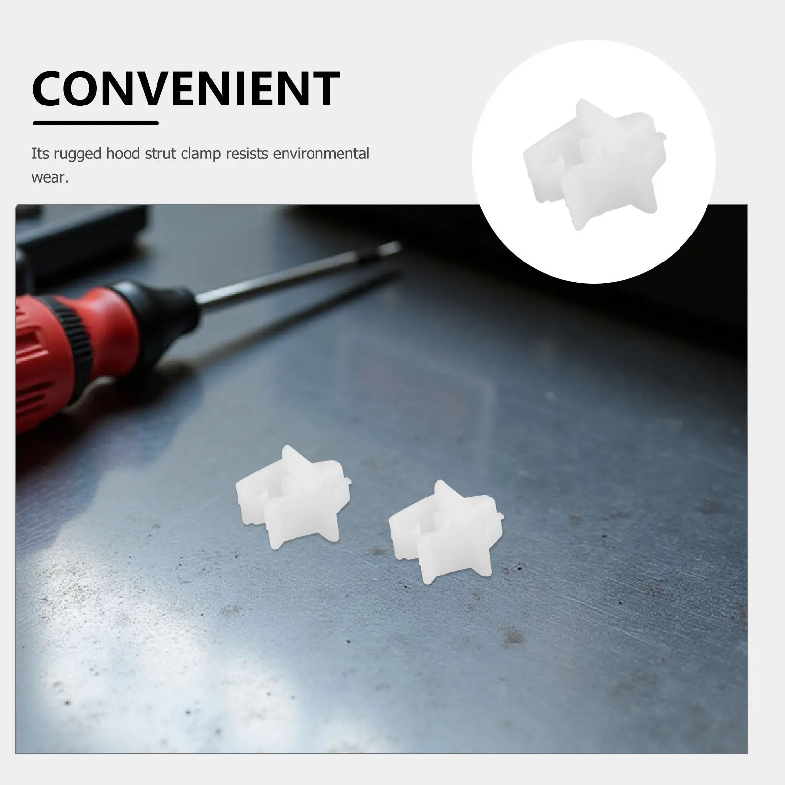 50Pcs Automotive Hood Prop Rod Retainer Clip Car Hood Support Rod Holder Clamp Front Bonnet Engine Lift Repair Maintenance