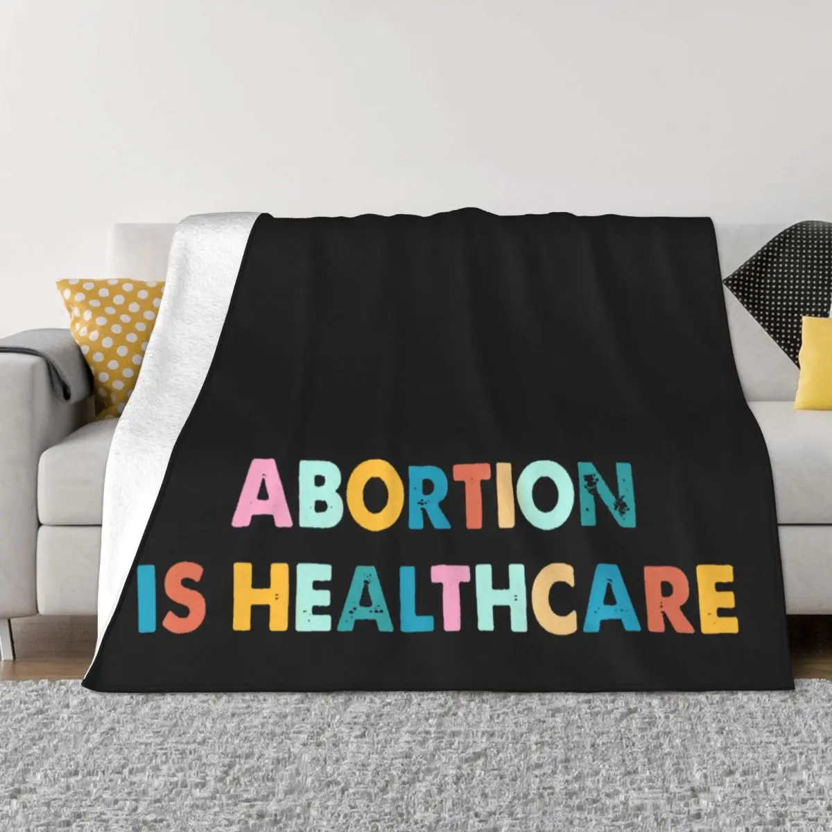 Abortion Is Healthcare Pro Choice Wool Blankets Feminism Pro Abortion Fashion Throw Blanket for Bed Sofa Couch