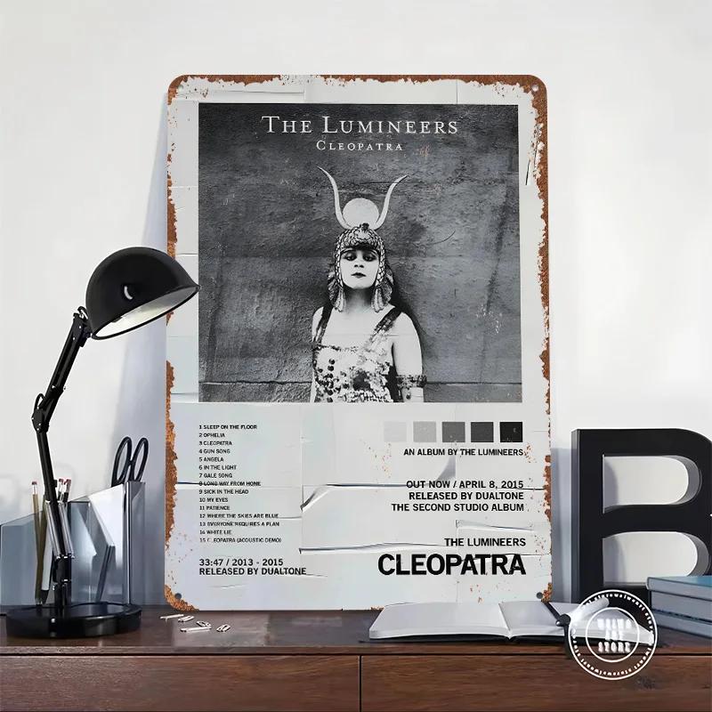The Lumineers Cleopatra Album Cover Printed Poster Customized Wall Art Retro Vintage Metal Tin Signs for Home Custom Plate House