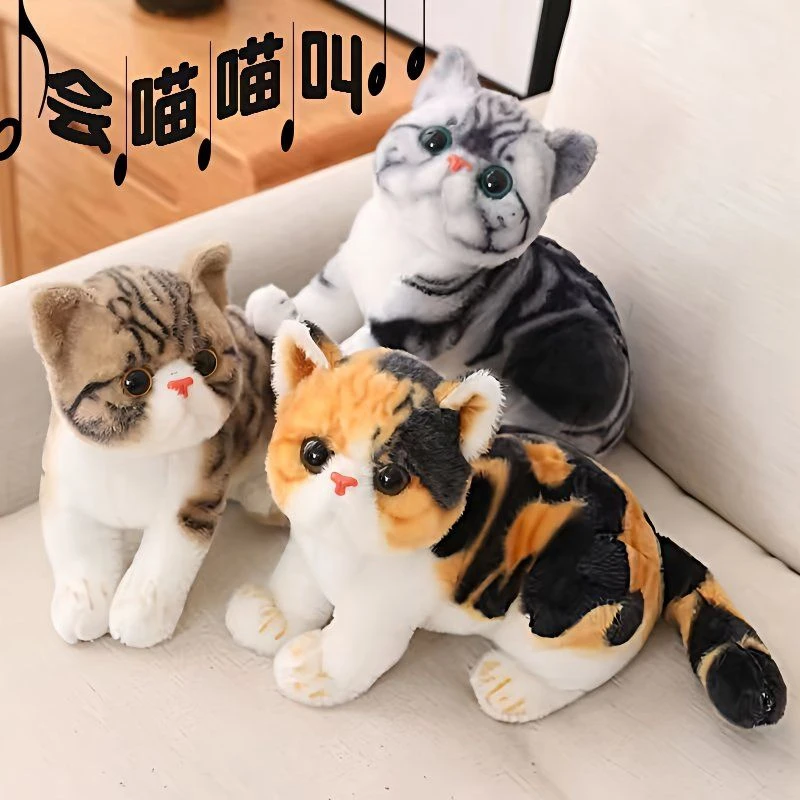 

26CM Cute New Super Adorable Little Cat Plush Toy, a Chubby Garfield Striped Kitten Doll. A Birthday Gift for Your Child