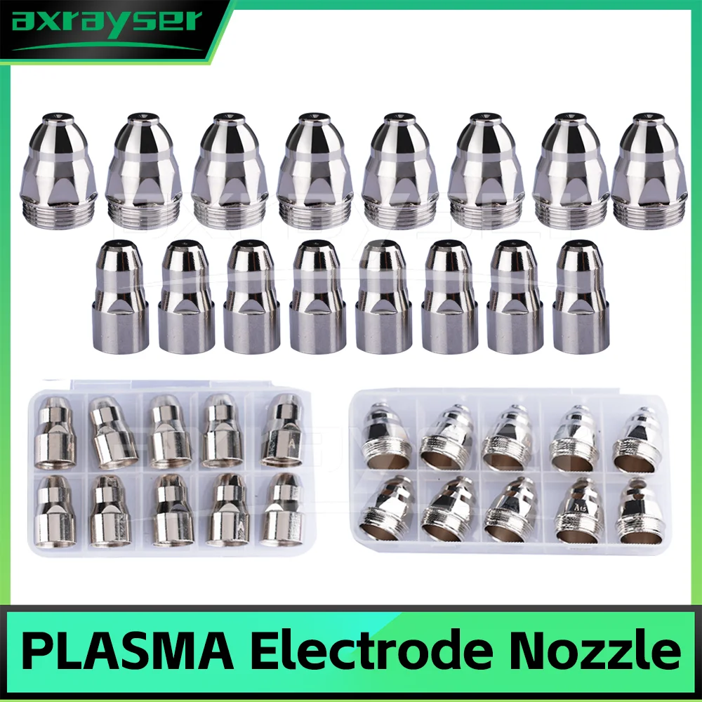 

20Pcs P80 Plasma Electrode Nozzle 1.1/1.3/1.5/1.7mm Cutting Torch 60A 80A 100A P80 CNC Electrode Plasma Plasma Cutting Electrode