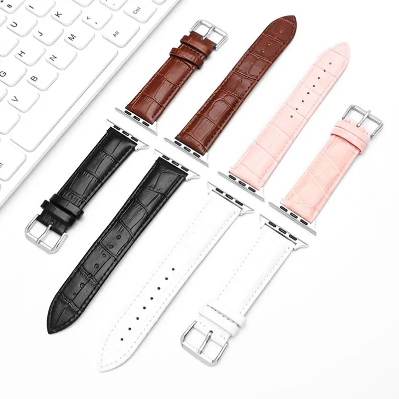 Double Leather Strap For Apple Watch Ultra2 10 9 8 7 46mm 45mm 41mm 44mm 40mm Bracelet Wristband iWatch 6 5 4 SE 3 42mm belt