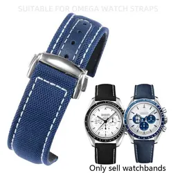 Watch Band For Omega Speedmaster Snoopy 310 Canvas Cowhide Bottom Watch Strap New Seahorse AT150 Nylon Watch Strap 19mm 20mm