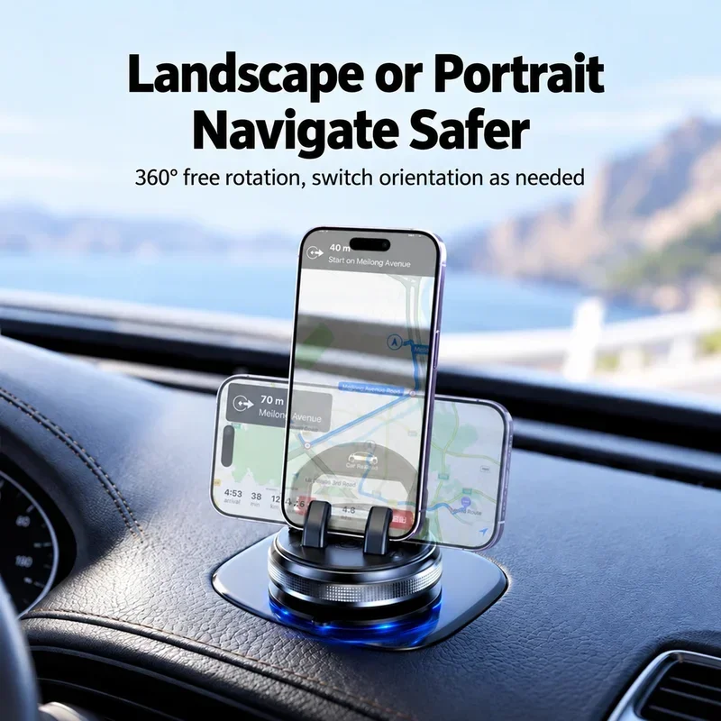 New Model Car Dashboard Phone Holder Super Strong Vacuum Suction Cup Screen Phone Mount Universal Mobile Bracket Auto Accessorie