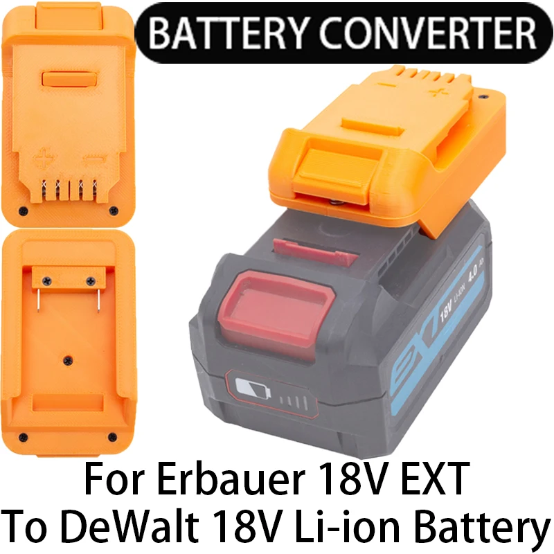 Adaptador de Bateria para Dewalt Acessórios para Ferramentas Elétricas Conversor para Erbauer 18v 20v Ext