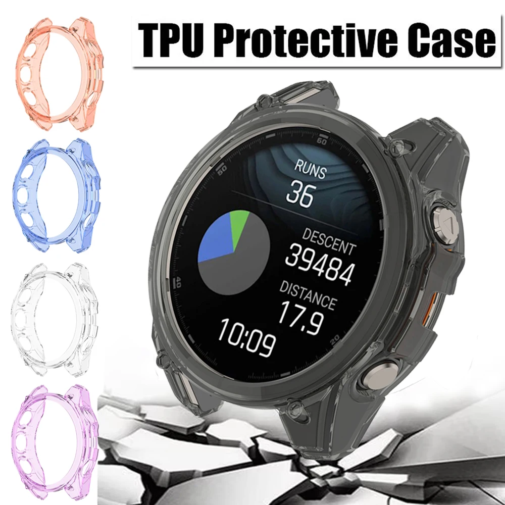 Silicone Case for Garmin Fenix 8 51mm 43mm 47mm Protective Cover Shell Watch Strap Fenix8 TPU Protector Box Accessories