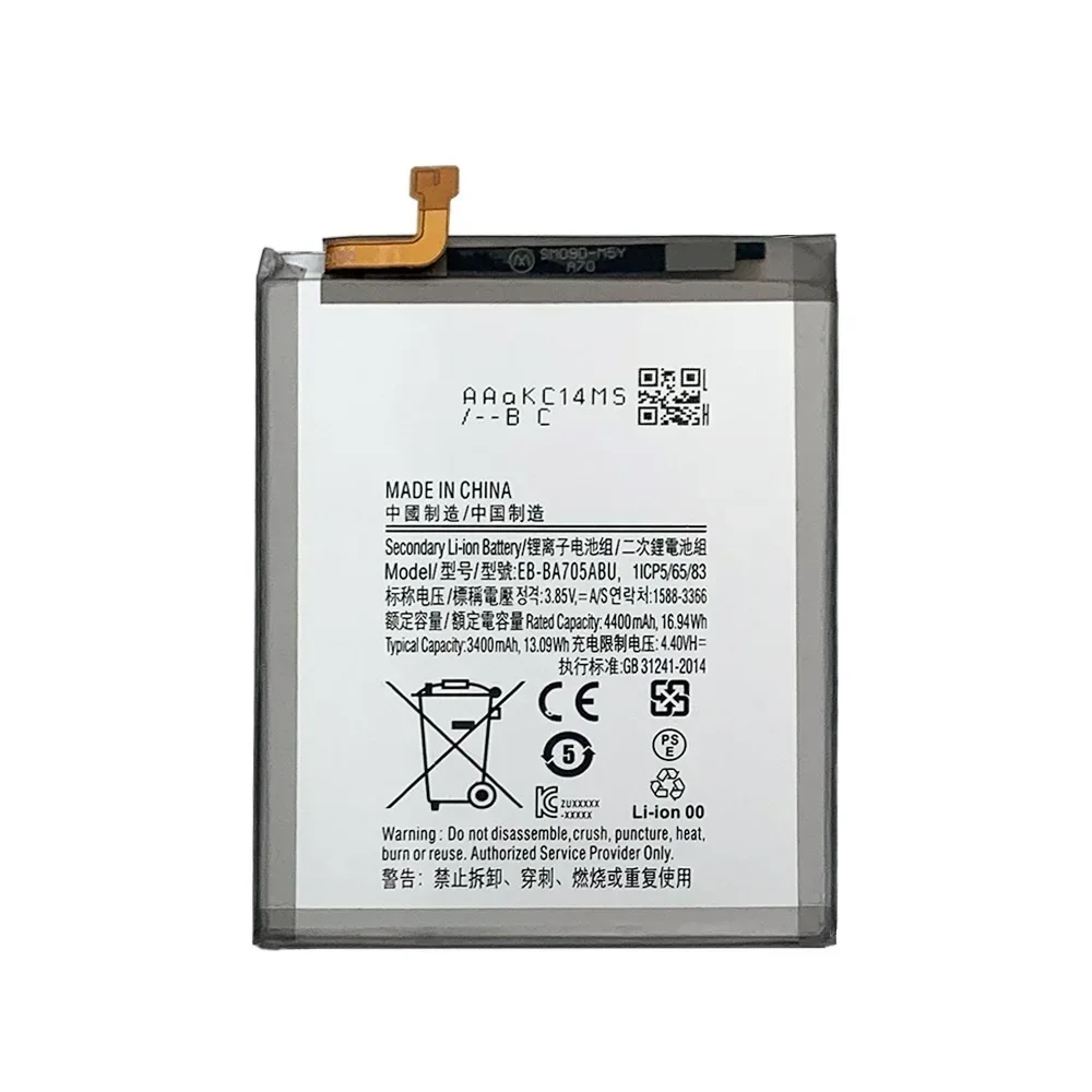 Replacement Battery EB-BA705ABU For Samsung Galaxy A70 A705 SM-A705 Rechargeable Phone Battery 4500mAh + Tools