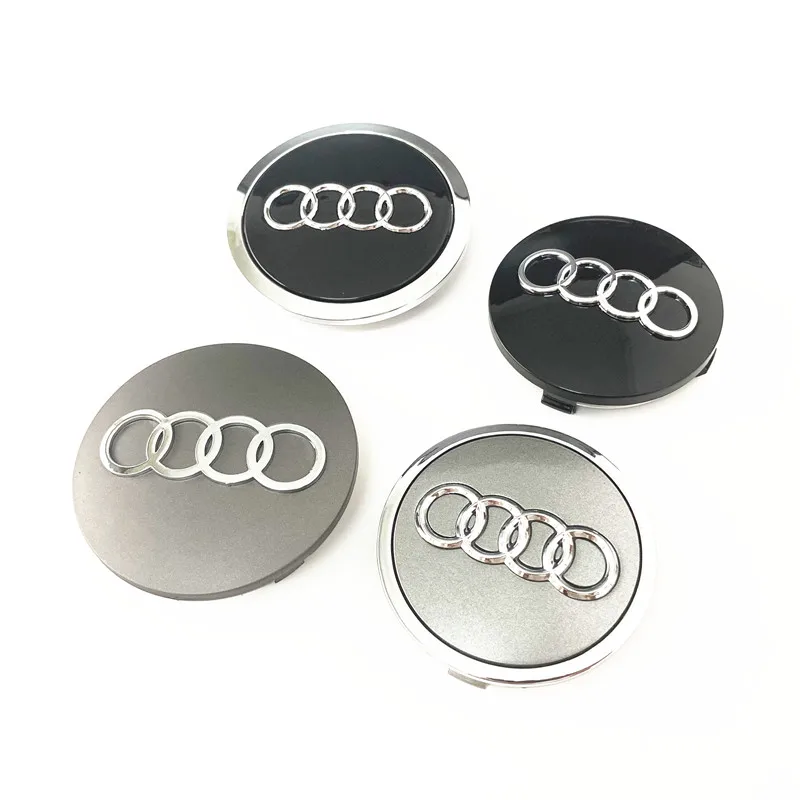 40 Pcs 4B0 4M0 8D0 69mm 68mm 61mm 60mm Car Wheel Center Caps Badge Logo Emblem Rim Hubcap Hub Cover Auto Accessories Black Grey