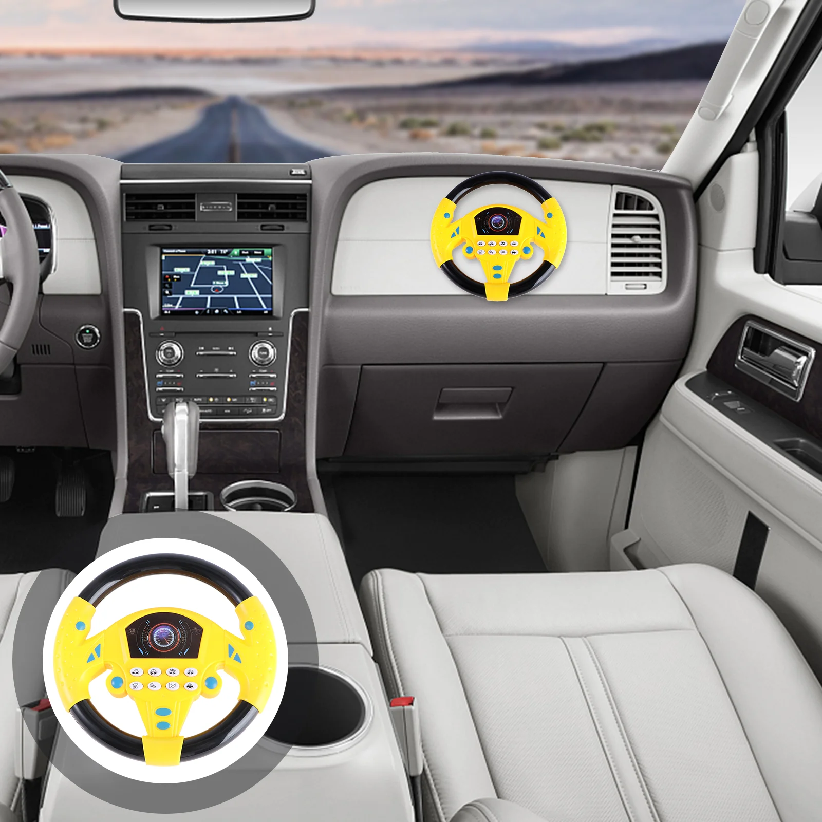 Baby Steering Wheel Toy Plaything Educational for Kids Driving Pretend Cars Toys