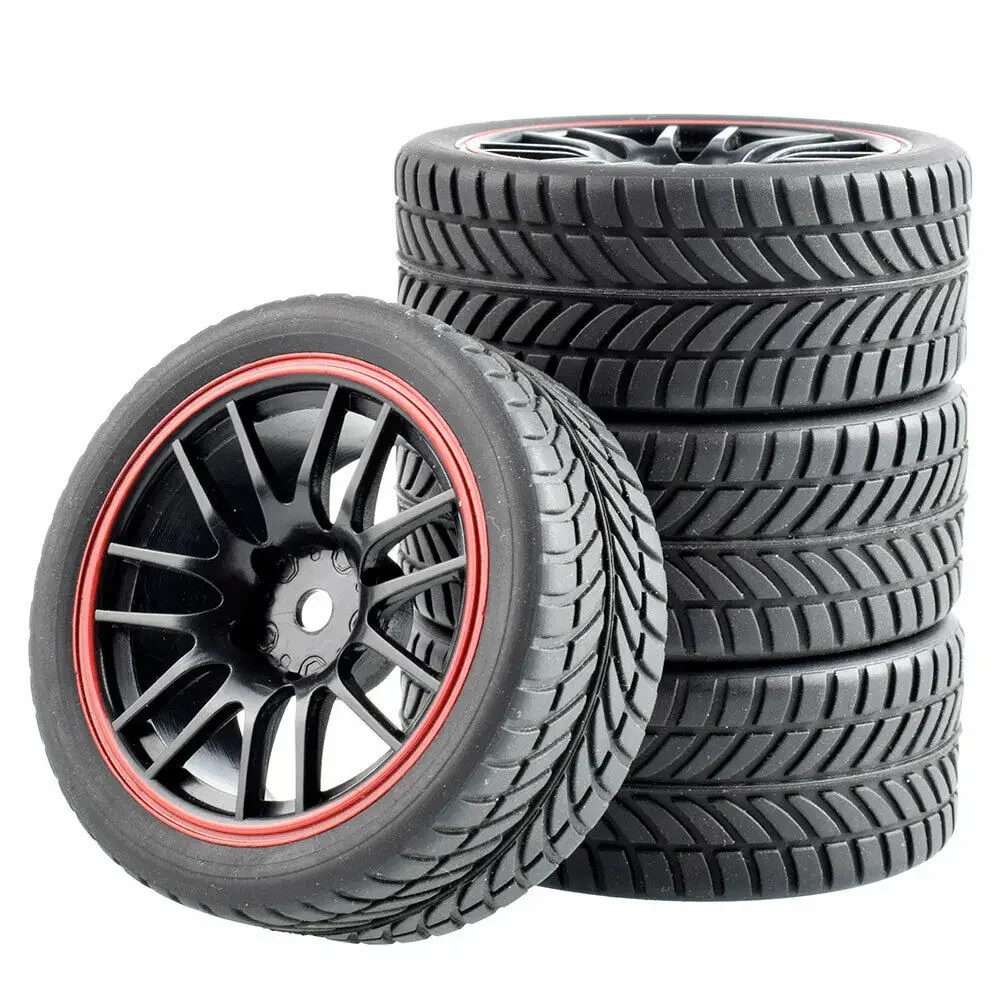 RC 9068-6085 Grip Tires & Wheel 4PCS For HSP HPI 1/10 1:10 On-Road Speed Car