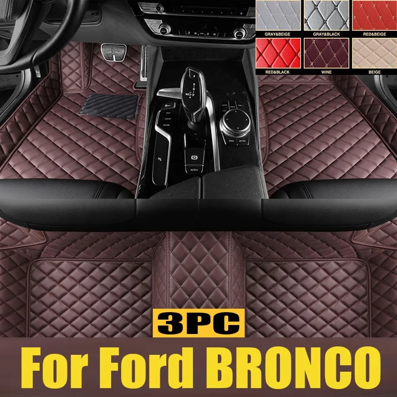 Alfombrillas para el suelo del coche Ford BRONCO SPORT 2021 2022 2023, alfombrillas para todo tipo de clima, alfombrilla inodoro para bandeja, alfombrilla Interior para maletero