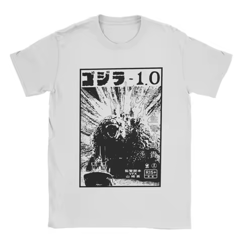 G-Godzillaed Men T Shirts Fun Tees Short Sleeve Round Neck T-Shirt Cotton Gift Idea Tops