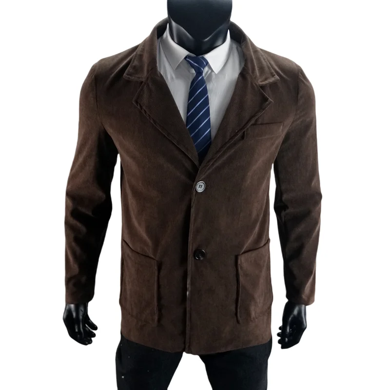 Chaqueta de ante con forro para hombre, ropa de calle, usable, a la moda, talla grande europea, Otoño, S-XXL