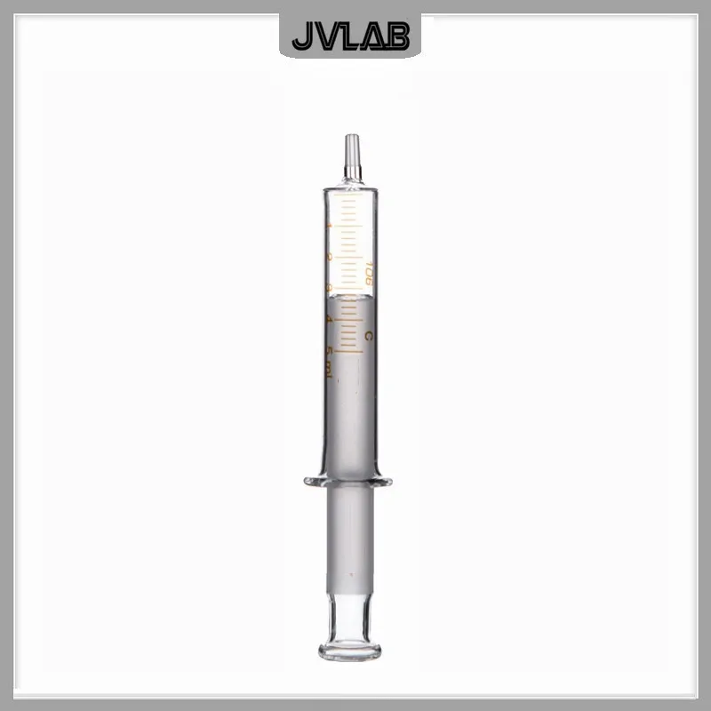 Glass Syringes Blue Core Glass Sampler 5 ml Lab Glassware Glass Injector Length 105 mm Outside Diameter 14.8 mm 10 / PK