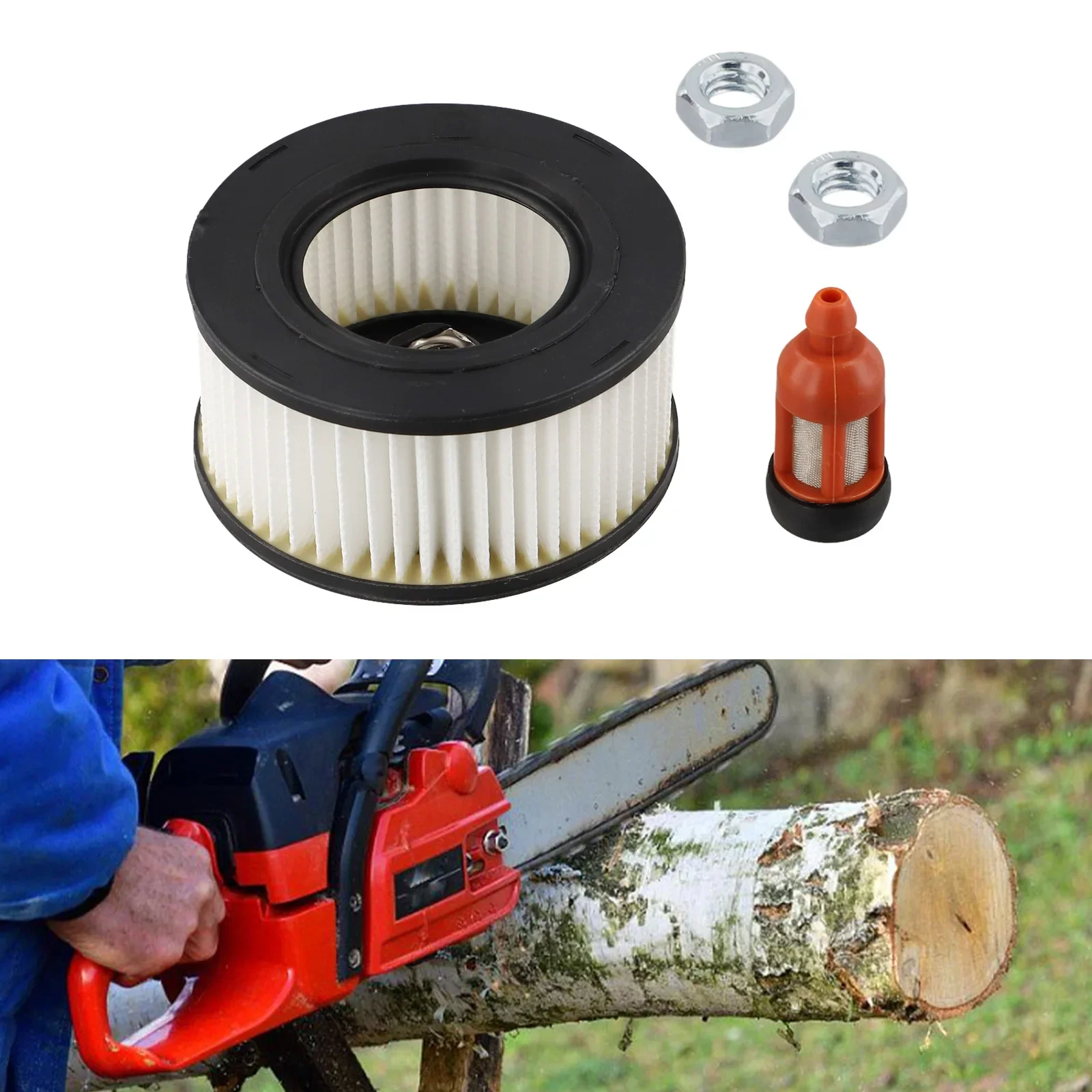 Replacement Tuneup Kit for MS462 MS462C Chainsaws Featuring Pleated Air Filter Fuel Filter Nuts Compatible with MS462CM Series