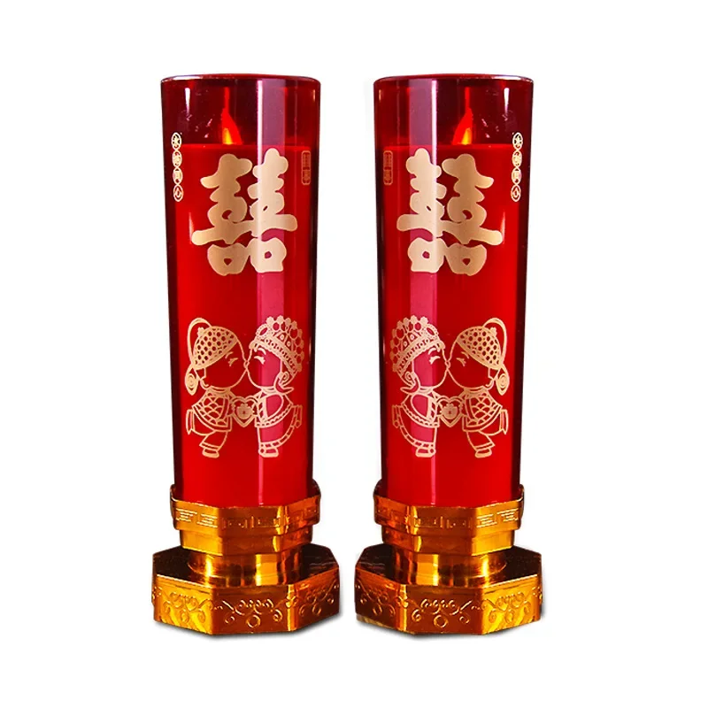 Wedding room decoration Romantic LED simulation electronic candle light wedding candle for Buddha lamp flame candle