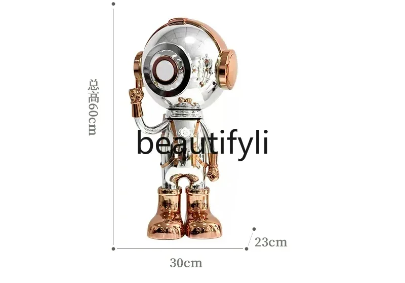 SS Living room robot large astronaut astronaut sculpture floor-to-ceiling large ornament shopping mall bar ktv decoration