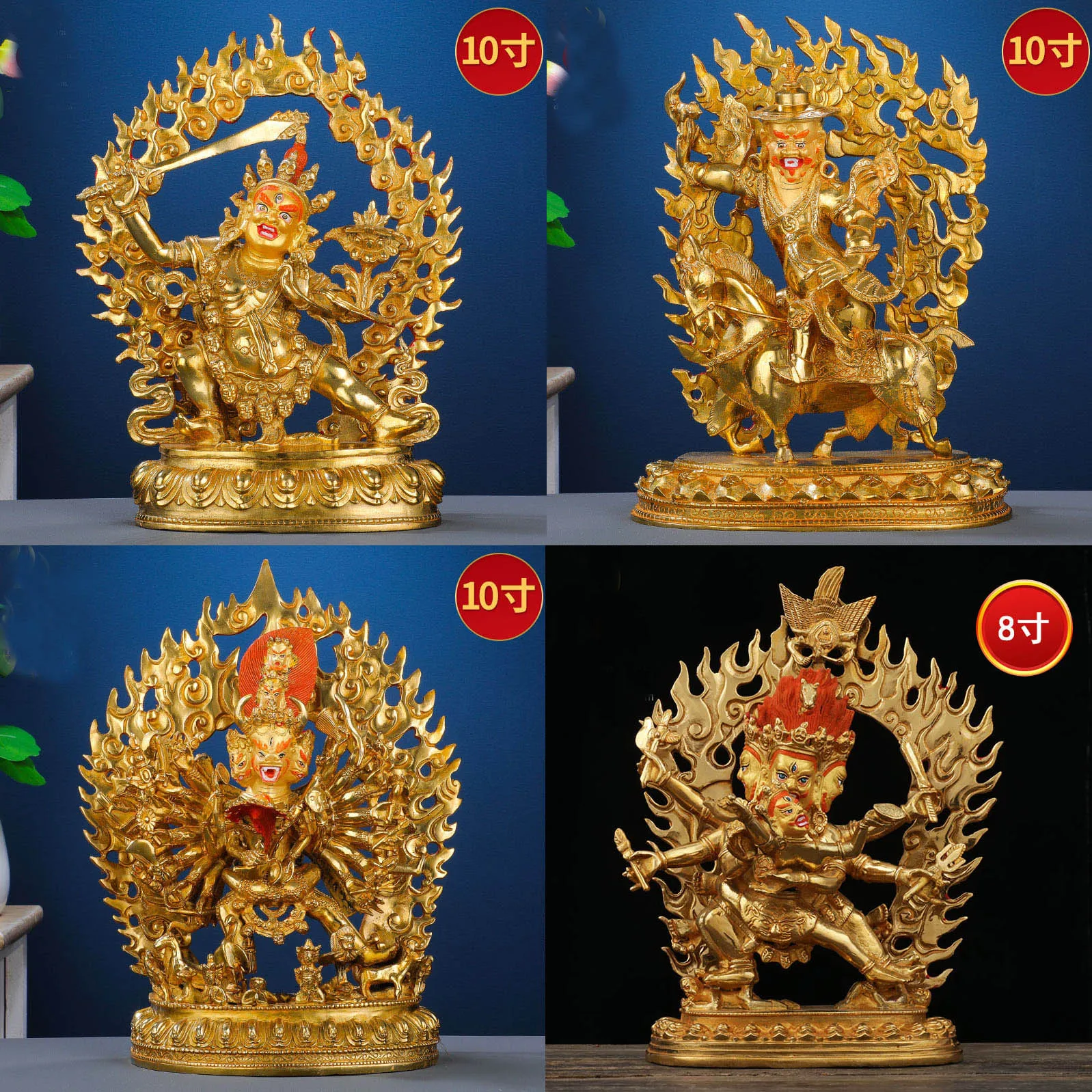 Wholesale Buddha statue Nepal COPPER gilding god Yamantaka Hayagriva DANJIAN Dharma Black Manjushri Rare