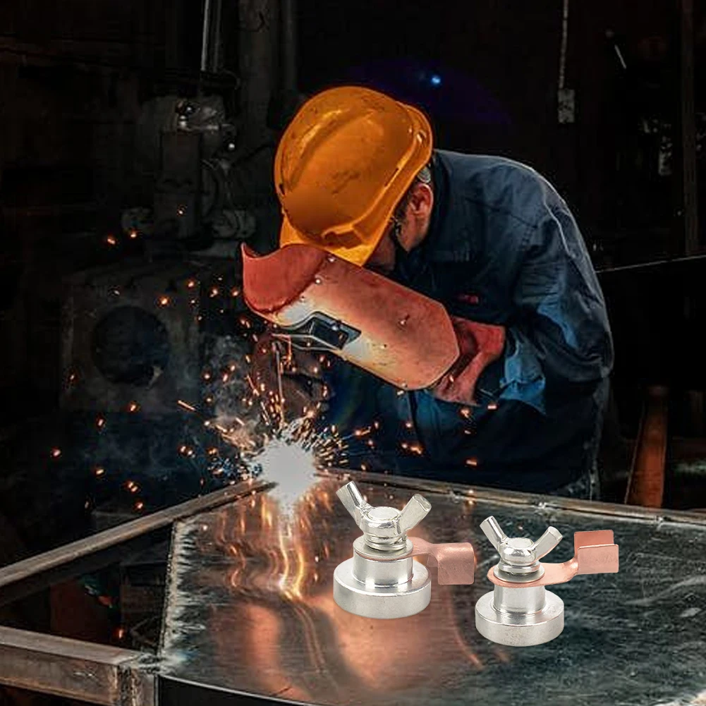 

2pcs Welding Support Ground Clamp Tool Welder Welding Strong Magnetic Grounding Tool Magnetic Grounding Device Welding Tool