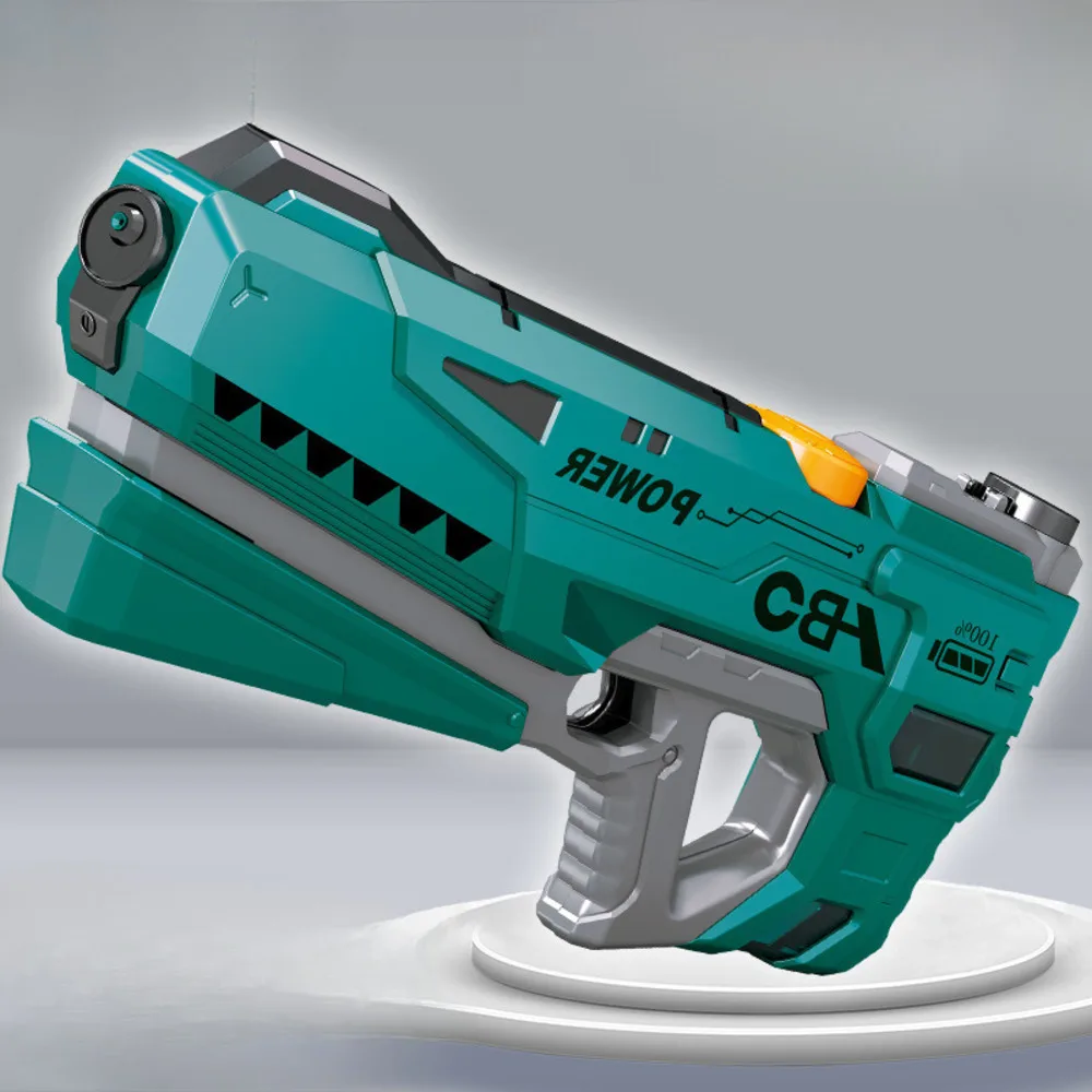 Pistola de água elétrica de sucção automática, alta pressão, spray contínuo poderoso, brinquedo de água de grande capacidade para diversão em festival de respingos
