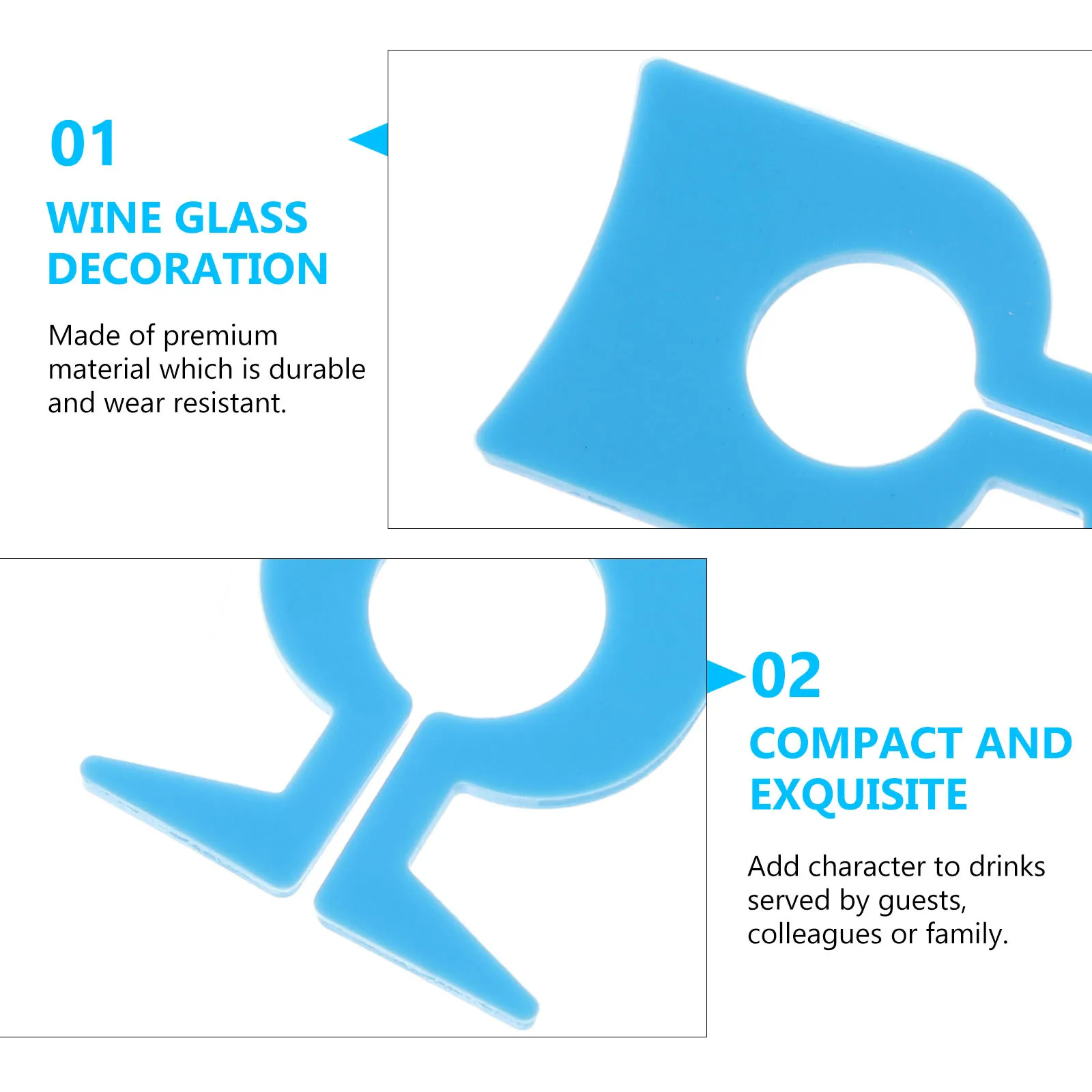 

16pcs Wine Glass Charms Silicone Cup Shape Drink Markers Colorfast Party Favors Gift Ideas Kitchen Bar Tools Red Wine