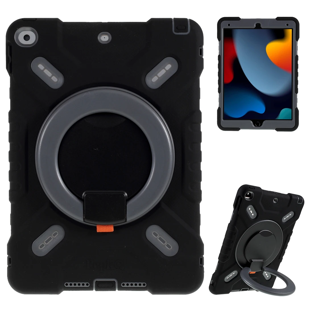 

PEPKOO Tablet Case for iPad 10.2 (2021) / (2020) / (2019) / Air 10.5 inch (2019) Silicone Plastic Protective Cover with Kickstan