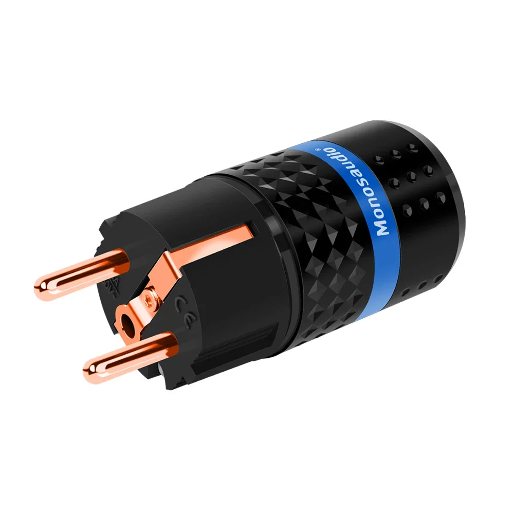 Monosaudio E102/F102 99.998% Pure Copper Schuko Power Plug European standard Power Connector IEC Female Plug