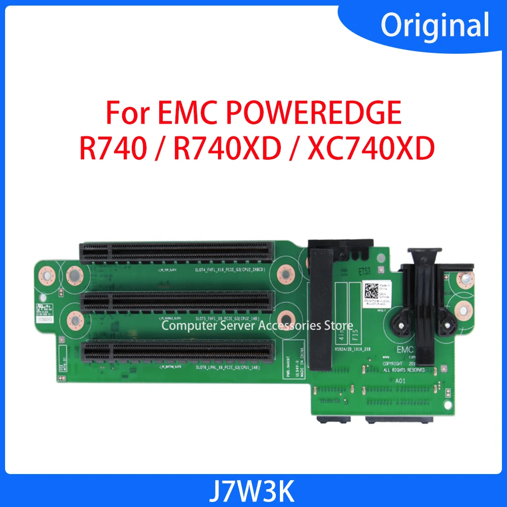 Original for EMC POWEREDGE SERVER R740 R740XD CHASSIS RISER 2A PCI J7W3K REAR Expansion slot Riser card CENTER RISER BOARD