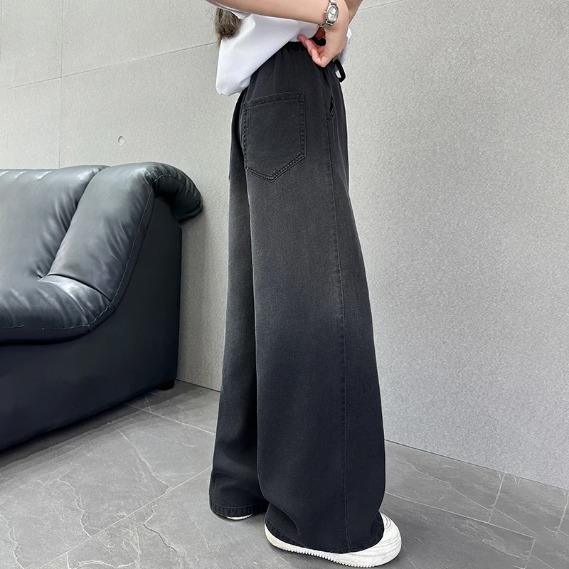2025 Summer Children's Denim Mosquito Resistant Pants Boys' Autumn Sports Pants Winter Warm Jeans