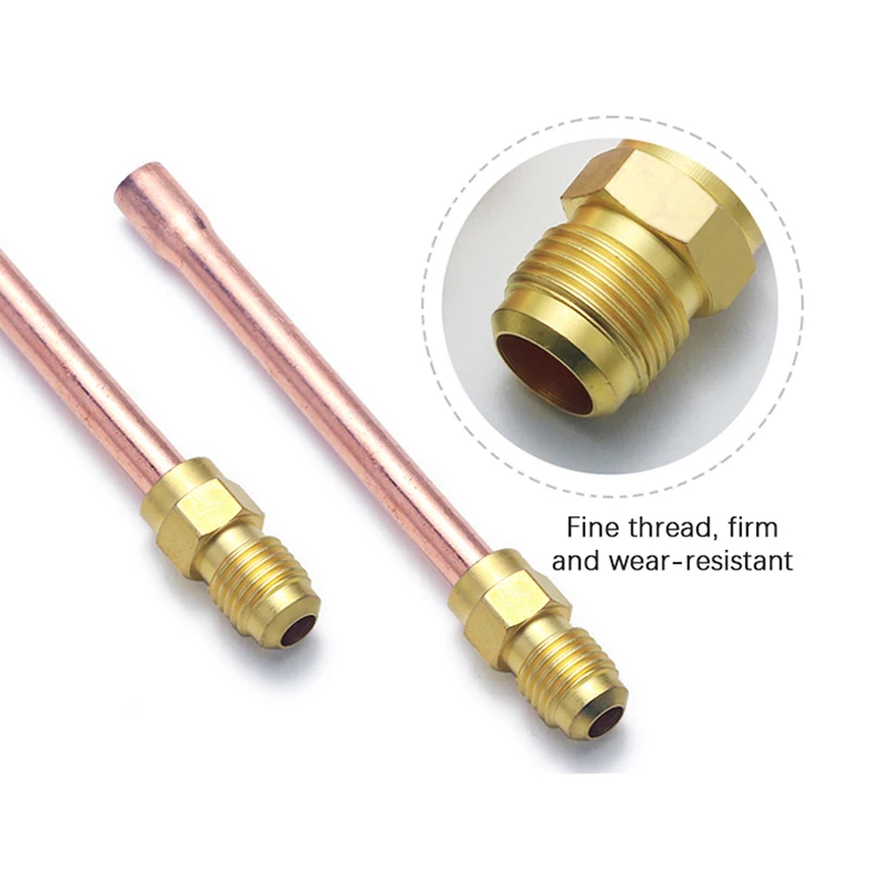 

45 Degree SAE 1/4" 3/8" 1/2" 3/4" Flare Connector With Copper Tube Brass Pipe Fitting Connector Adapeter For Air Conditioner