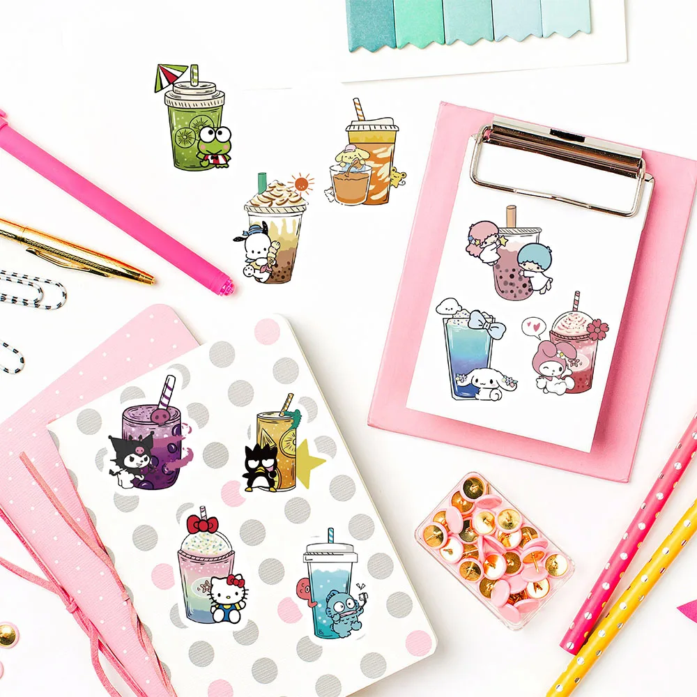 500 قطعة الكرتون لطيف سانريو متعة لفة ملصق Kawaii محمول الأمتعة سجل القصاصات الكرتون مقهى ظهره الجمالية ملصق لاصق لامع ورائع #6