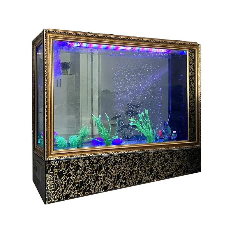 

Home living room screen floor standing one click drainage ecological no change water modern large fish tank